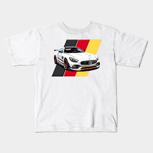 Mercedes amg with germany flag victor art Kids T-Shirt